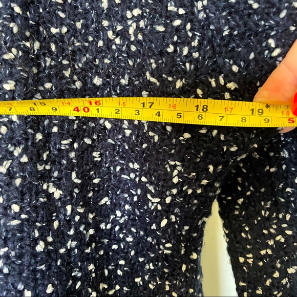 Big Collar Sweater, Blue with White Speckles. - Picture 4 of 6